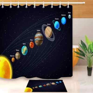 Revestimiento de cortina de ducha de poliéster impermeable Distance Planet resistente al agua - Imagen 1 de 8