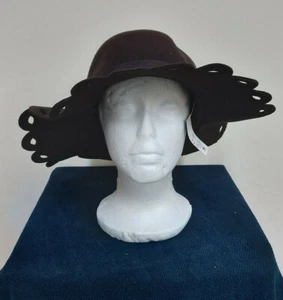 Sombrero floppy granate con patrón de corte láser Balfour para damas - Imagen 1 de 2