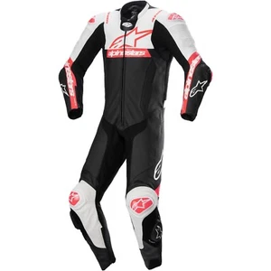 Hombre Moto Mono 54 - Alpinestars Juguete v2 Ward - Schwarz-Weiß-Fluorot - Imagen 1 de 3