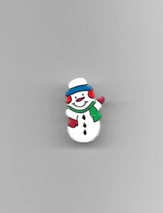 1 Wooden Snowman Button Sewing Scrapbook Craft 50449 - Picture 1 of 1