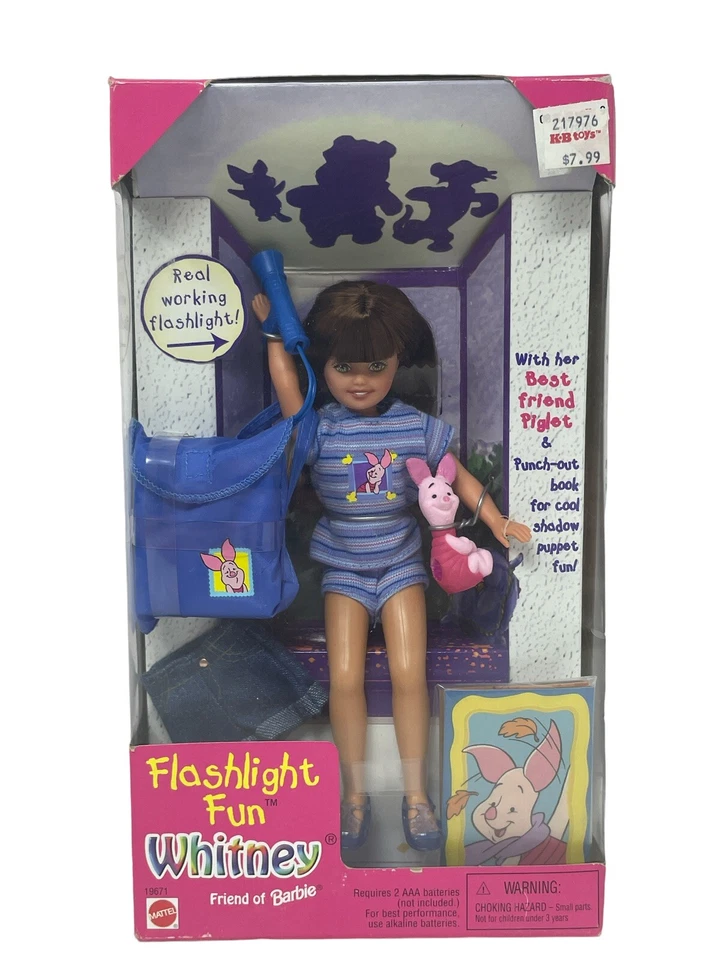 1997 Barbie Flashlight Fun Whitney and Piglet Mattel 19671