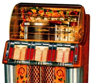 Vintage Postcard Wurlitzer 1250 Jukebox Record Player 1950 - Picture 1 of 3
