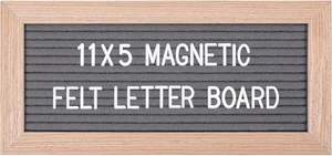 Small Magnetic Felt Letter Board 11X5 Inch with Changeable Letters and Numbers, - Picture 1 of 8