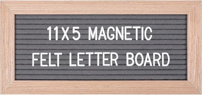 Small Magnetic Felt Letter Board 11X5 Inch with Changeable Letters and Numbers, - Image 1 of 4