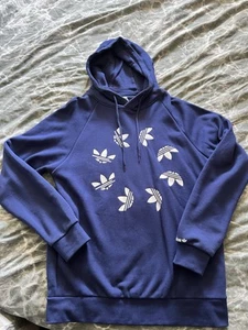 Adidas Originals Logo Circle Men’s Hoodie Size Small Navy - Picture 1 of 6