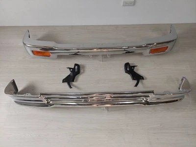 Chrome Front Bumper Apron Whole Set fit for Toyota Pickup Hilux 4WD 1992-1995 - Image 1 of 4