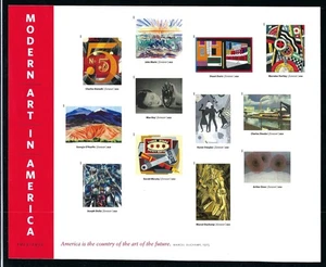 US 4748m MODERN ART IN AMERICA IMPERFORATE PANE OF 12 FROM PRESS SHEET MNH VF-XF - Picture 1 of 2