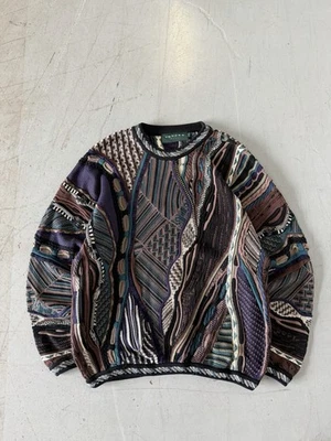 Suéter masculino Tundra Coogi vintage malha 3D, multicolorido, X-grande - Imagem 1 de 4