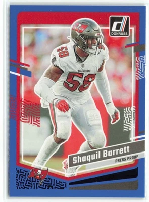 Shaquil Barrett 2023 Donruss Press Proof Blue Tampa Bay Buccaneers #281 - Image 1 of 2