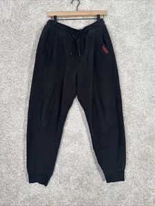 Hugo Boss Men's "Doak194_E" Black Logo Print Track Sweat Pants - Medium - Picture 1 of 13