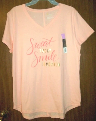 Nueva camiseta para mujer Tek Gear Sweat Today con cuello en V, grande Foto 1 de 2