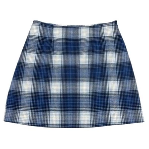 Vintage The Limited Womens Size 6 Blue Plaid Mini Skirt - Picture 1 of 8