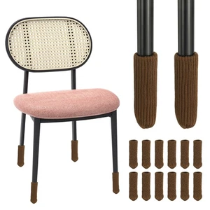 Protector de piso para patas de silla de punto 12 piezas, calcetines para patas de silla de muebles, café - Imagen 1 de 6