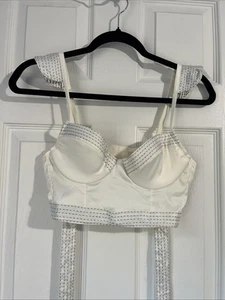 Reggiseno corsetto Victoria's Secret sexy Little Things bustier top 34C festival avorio - Foto 1 di 11