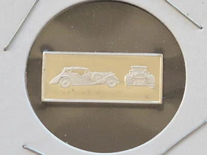 1938 Alvis Tourer 2.5g Proof Sterling Silver Bar Ingot Franklin Mint D0878 - Picture 1 of 2