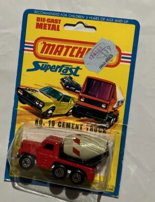 Matchbox Cement Truck Superfast Red 19 Toy Car - Image 1 of 4
