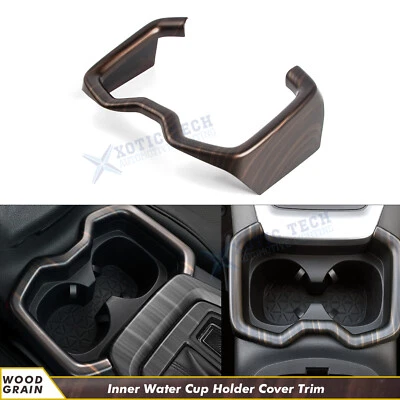 Para Toyota RAV4 2019-2025 Padrão de Madeira ABS Suporte de Copo de Água Quadro Acabamento de Sobreposição - Imagem 1 de 4