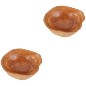 2 Pieces Obstteller Zum Schnitzen Von Wurzeln Wurzelholz-Tablett - Bild 1 von 12