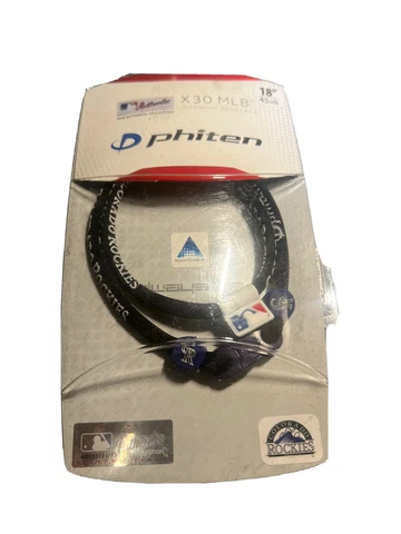 Phiten Baseball MLB Colorado Rockies X30 Titanium Necklace Size 18" Cover