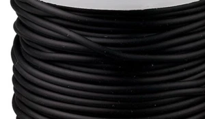 Cord, 82 Foot Spool Solid Rubber 2mm Black Beading Cord Latex Free! - Picture 1 of 2
