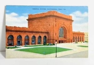 Chattanooga TN Terminal Station Railroad Depot Tennessee Vintage Postcard 1940s - Picture 1 of 3