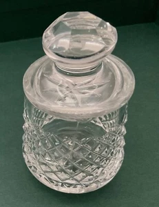 Vintage Waterford Crystal Alana Collection Mustard Condiment Jar Pot with Lid 3" - Picture 1 of 6