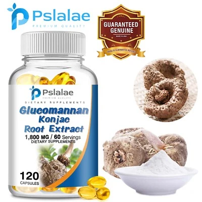 Glucomannan Konjakwurzel 1800mg - Appetit unterdrücken, Gewichtsmanagement, Detox - Bild 1 von 4