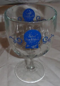 Pabst Blue Ribbon 16 oz Thumbprint Beer Glass Goblet - Picture 1 of 4