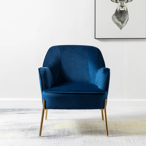 Karat Home Nora Accent Chair - Navy  MSRP $296.67 Cover