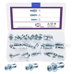 30PCS Jack Nuts For Metal M4/M5/M6 Car Rivet Nut Tool Screw Petal Nut Expansion - Picture 1 of 7