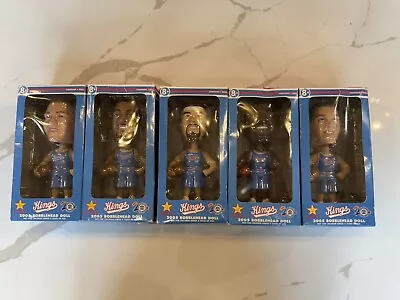 NEW 2005 Sacramento Kings Bobblehead Complete Set of 5 Carl's Jr NBA - Image 1 of 4