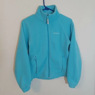 Columbia Girls Fleece Jacket Coat Youth 14/16 (XL), Light Blue, Polyester - Image 1 of 4