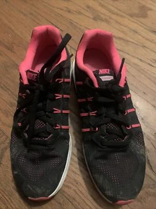 NIKE Youth Air Max Dynasty -Black/Pink/White 820270-003 Kids Running Shoes SZ 7Y - Picture 1 of 9