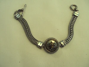 WOW! 8" SILBERFARBEN KNALL VON BETTELARMBAND KRONE #TG - Bild 1 von 3