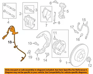 FORD OEM 13-20 Fusion Front Suspension Brake Components-Abs Sensor JG9Z2C204A - Picture 1 of 2
