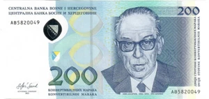 200 Bosnian Converticle Marka Banknote. 200 Convertible Marka 2022 Uncirculated - Picture 1 of 2