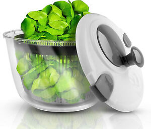 Premium Salatschleuder Salattrockner Gemüseschleuder Gemüsetrockner XXL 4 Liter