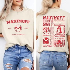Wanda Maximoff Shirt, Maximoff 1989 Scarlet Witch Unisex Adult Kid Shirt 800157 - Picture 1 of 9