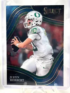2022 Panini Select Draft Picks Justin Herbert Field Level Blue #135 - Bild 1 von 2