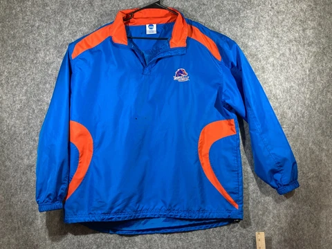 E5 Mens Pullover Large 1/4 Zip Boise State University 100% Polyester Athletic Cover