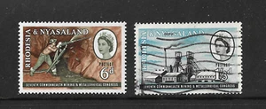 RHODESIA & NYASALAND 1961 - SG 38 & 39 - 7º CONGRESO MINERO - Como nuevo y usado - Imagen 1 de 1