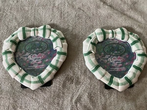 NUOVE 2 pz cornici fotografiche cuore avorio cuore avorio dipinte a carta quadrata Cranbury - Foto 1 di 5