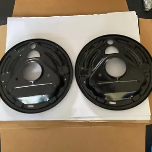 REBUILT 1957-1959 59 Ford Fairlane Galaxie 500 PAIR of BACKING PLATES OEM - Picture 1 of 16