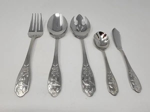 Spode "Woodland" Stainless 18/10 Wallace-5 pc Serving Set - Picture 1 of 2