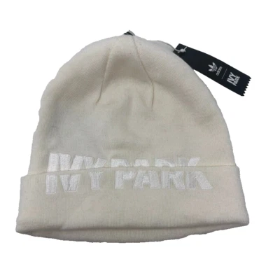 Adidas Ivy Park Beanie Hat Unisex White Embroidered New Winter Streetwear - Image 1 of 4