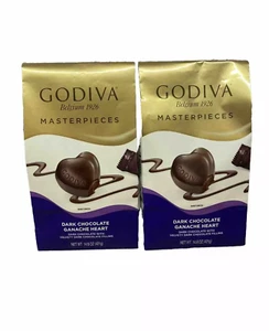 Godiva Belgium 1926 Masterpieces Dark Chocolate Ganache Heart 14.8 Oz (2 PACK) - Picture 1 of 4