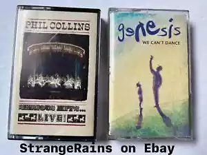 Phill Collins - Genesis - 2 Cassette Tape Lot - PLAY TESTED .... Sound Great! - Picture 1 of 3