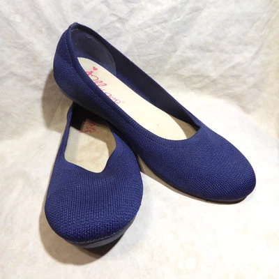 🩰 Jellypop балетки размер 9,5 M королевский синий тканая ткань; мягкие стельки - Изображение 1 из 4