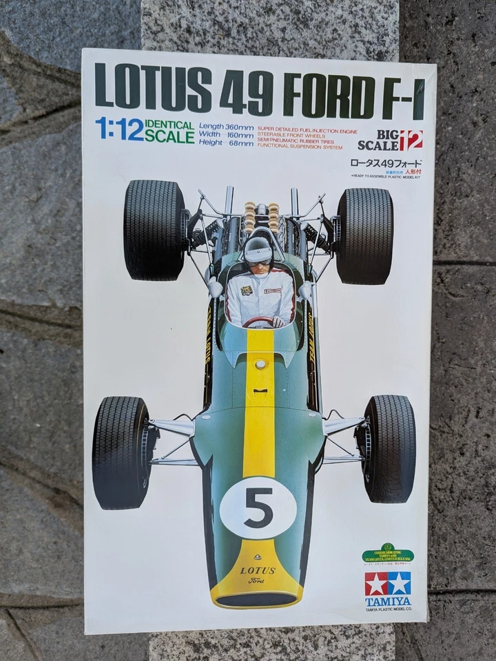 TAMIYA MODEL KIT LOTUS 49 FORD F-1 SCALA 1:12 CODICE 12012 VINTAGE NOS - Immagine 1 di 4