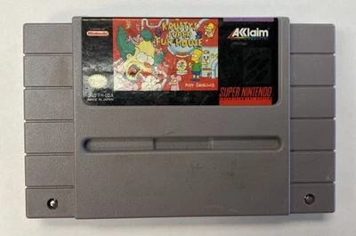 Krusty's Super Fun House (SNES, 1992) VG+ Cartridge Only - Image 1 of 4